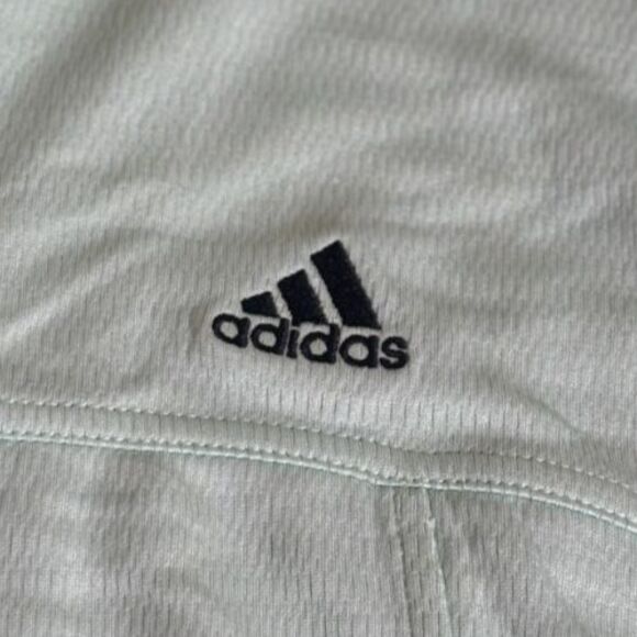 Adidas Track Jacket Womens Large Mint Sea Green 3 Stripes Long Sleeve Full Zip - Picture 5 of 7